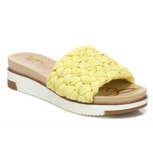 Sam Edelman Ainslie Yellow Braided Slide Sandal - Size 6